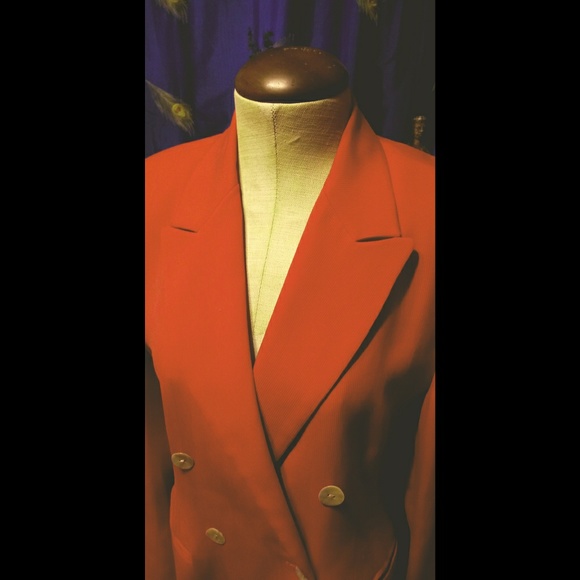 Vintage classic red blazer double breasted - Picture 2 of 7